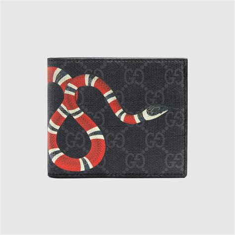 Gucci Billetera GG Supreme con Estampado Kingsnake .